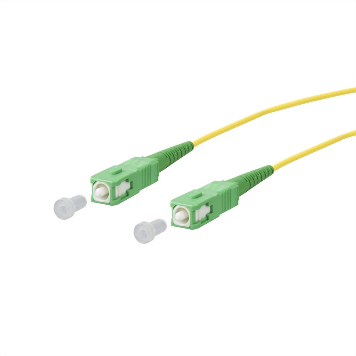 METZ CONNECT OpDAT Patchkabel, SC-S APC/SC-S APC OS2, 5 m Fiber Optic Kabel LWL-Patchkabel OS2