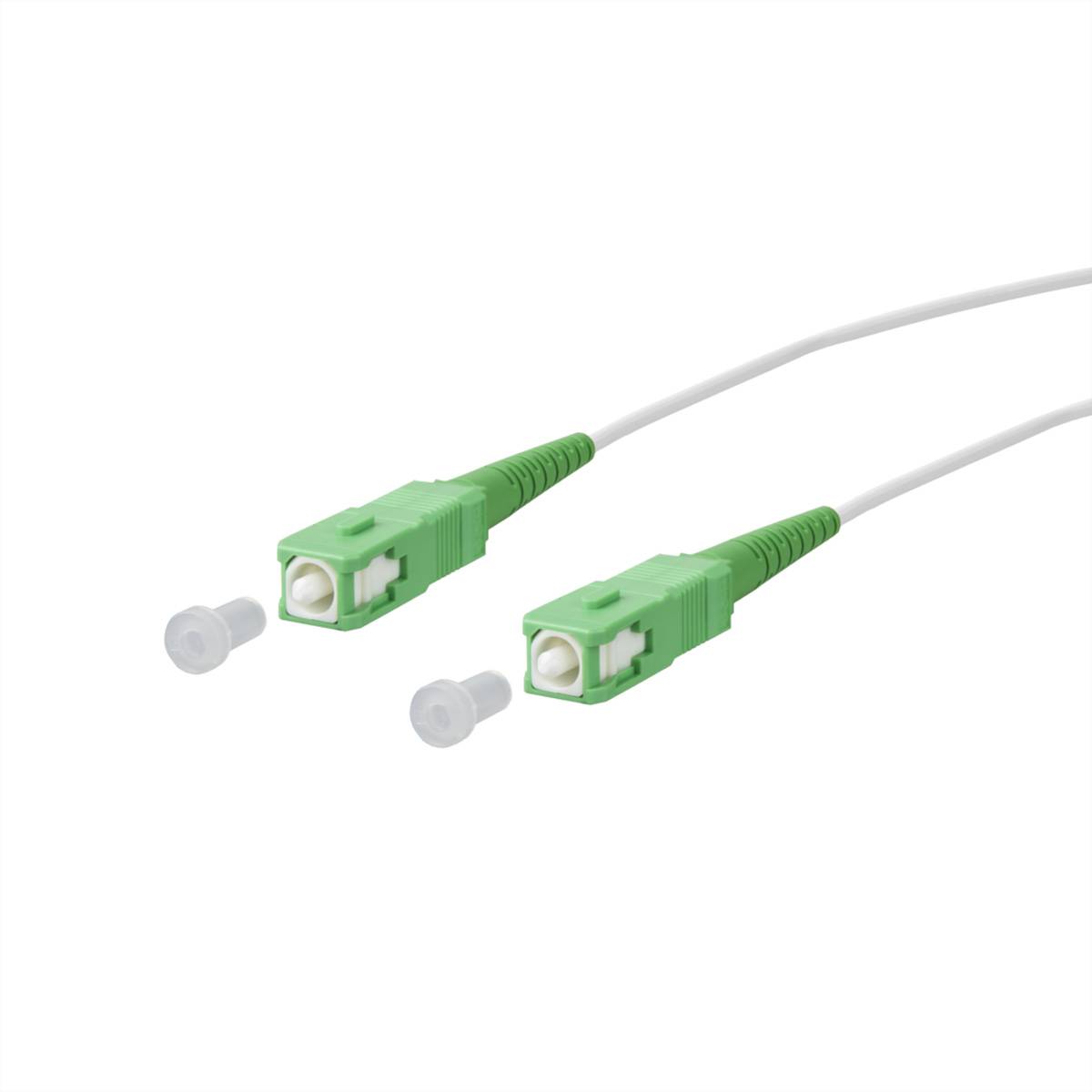 METZ CONNECT OpDAT Patchkabel, SC-S APC/SC-S APC OS2, 0,5 m Fiber Optic Kabel LWL-Patchkabel OS2