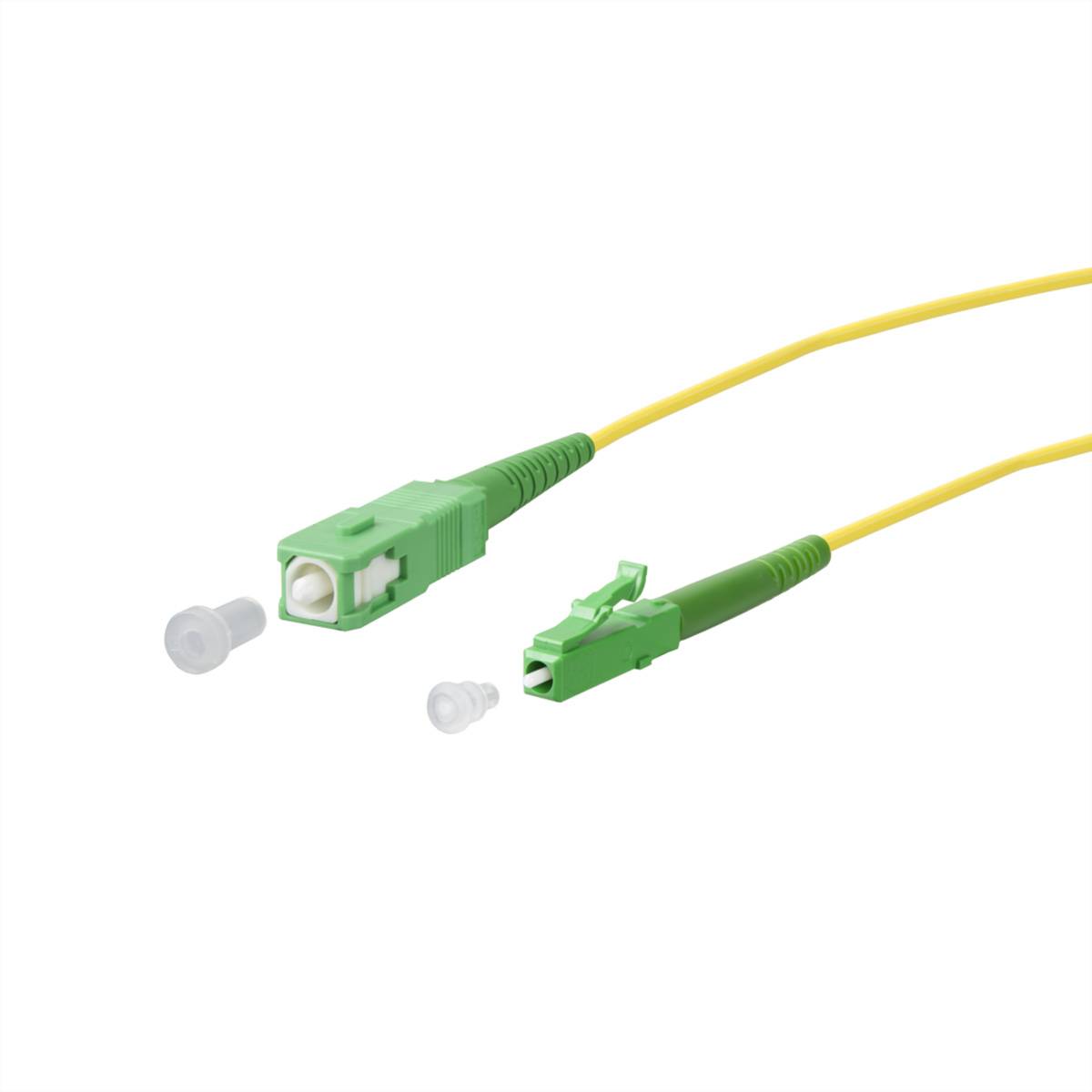 METZ CONNECT OpDAT Patchkabel, SC-S APC/LC-S APC OS2, 1 m Fiber Optic Kabel LWL-Patchkabel OS2