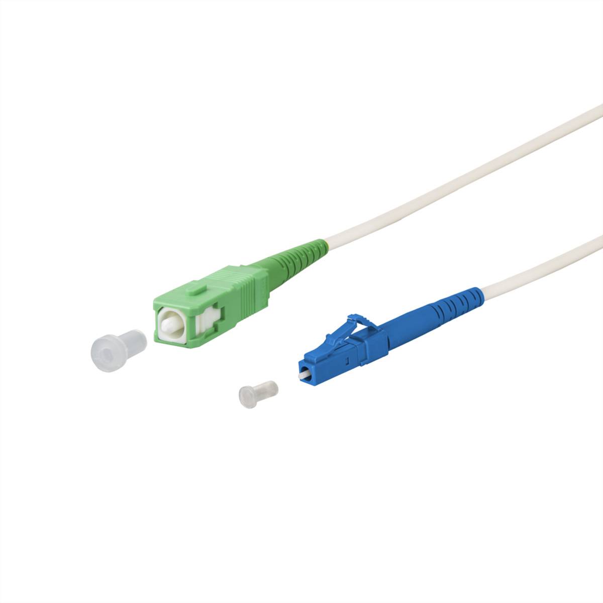 METZ CONNECT OpDAT Patchkabel, SC-S APC/LC-S OS2, 3 m Fiber Optic Kabel LWL-Patchkabel OS2