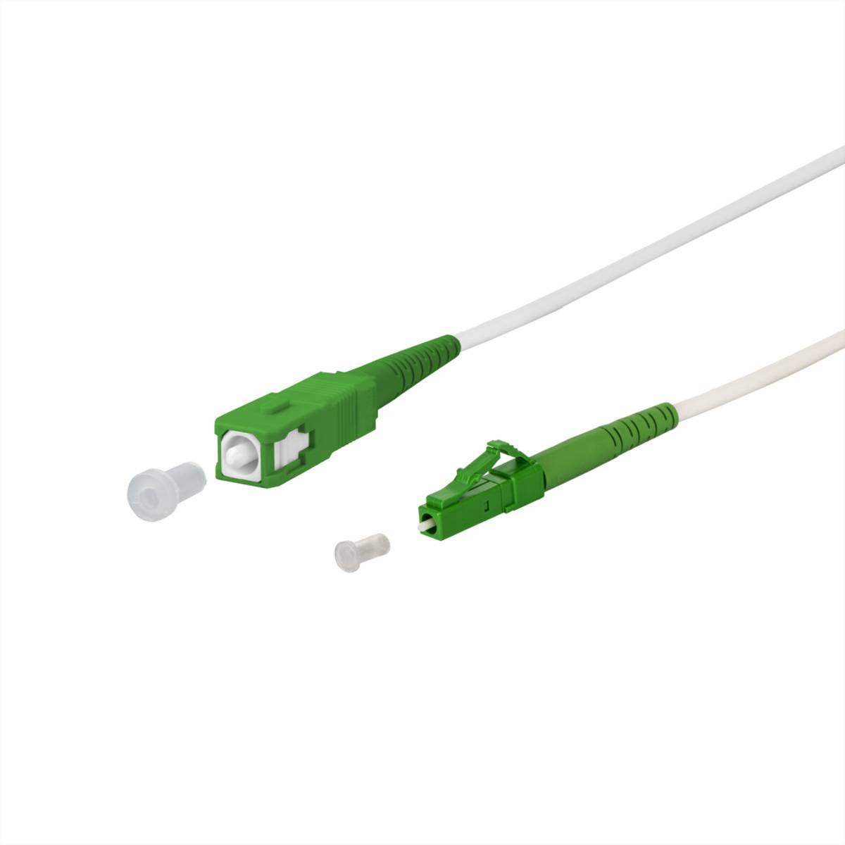 METZ CONNECT OpDAT Patchkabel, SC-S APC/LC-S APC OS2, 1 m Fiber Optic Kabel LWL-Patchkabel OS2