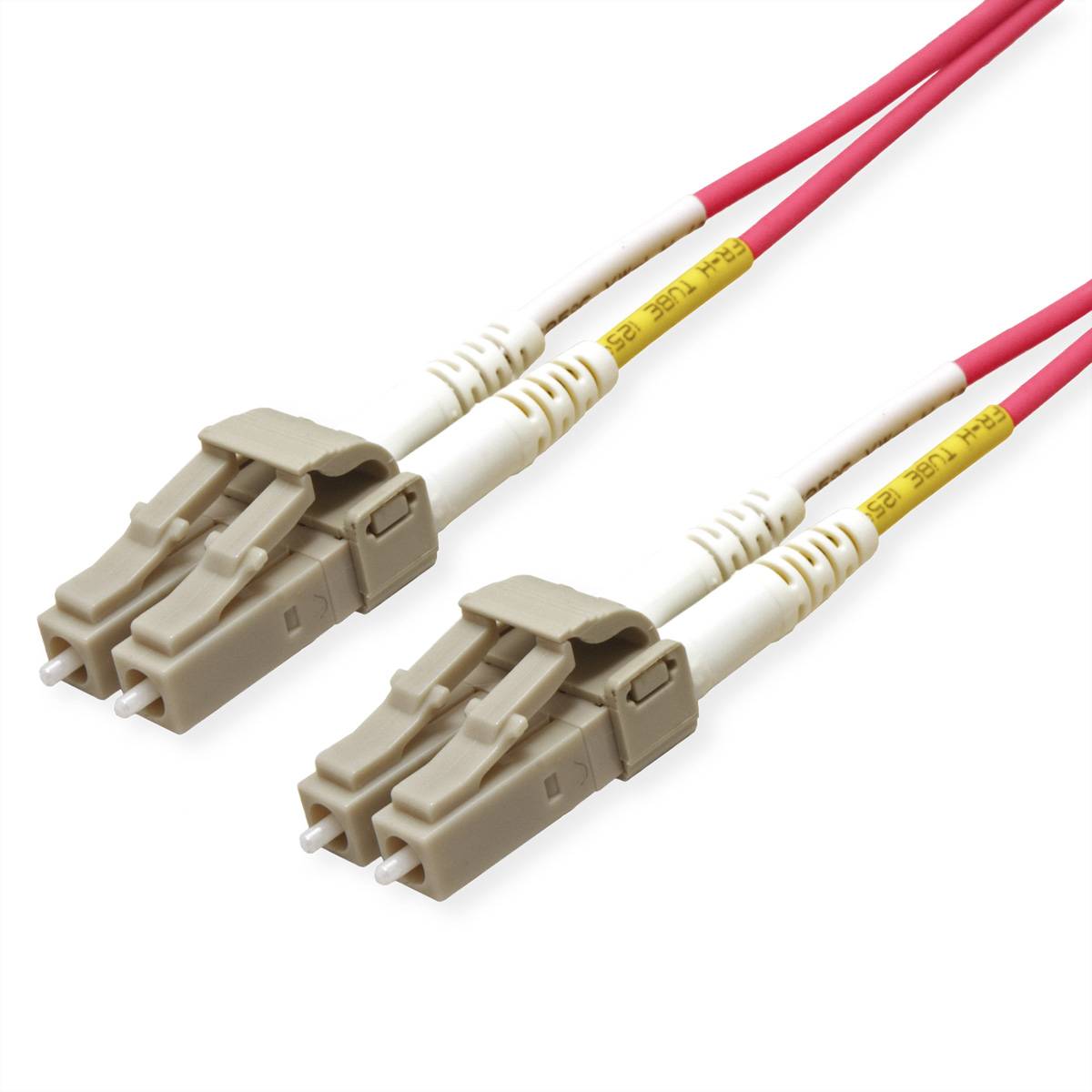 ROLINE LWL-Kabel 50/125µm OM4, LC/LC, Low-Loss-Stecker, violett, 20 m Fiber Optic Kabel OM4