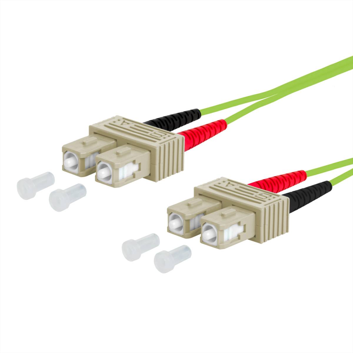 METZ CONNECT OpDAT Patchkabel, SC-D/SC-D OM5, 3 m Fiber Optic Kabel LWL-Patchkabel OM5