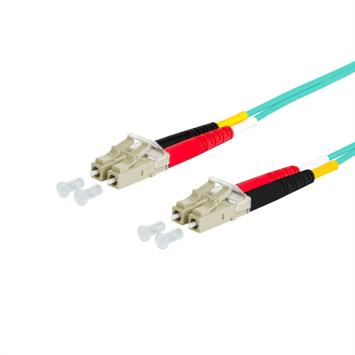 METZ CONNECT OpDAT Patchkabel, LC-D/LC-D OM3, 1,5 m Fiber Optic Kabel LWL-Patchkabel OM3