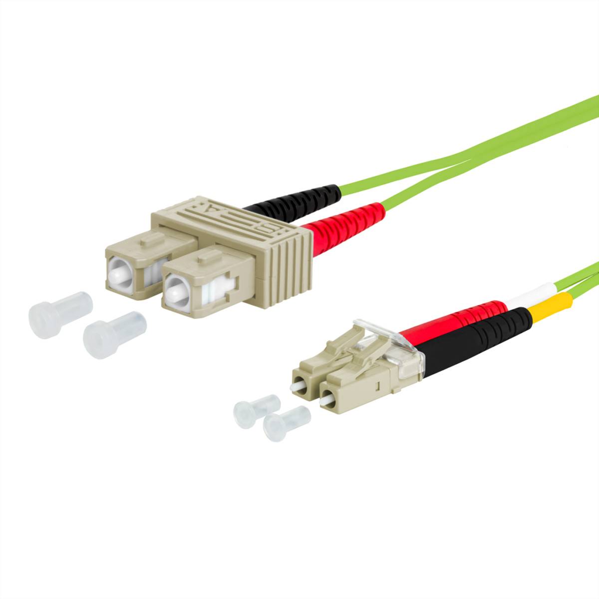METZ CONNECT OpDAT Patchkabel, SC-D/LC-D OM5, 1 m Fiber Optic Kabel LWL-Patchkabel OM5