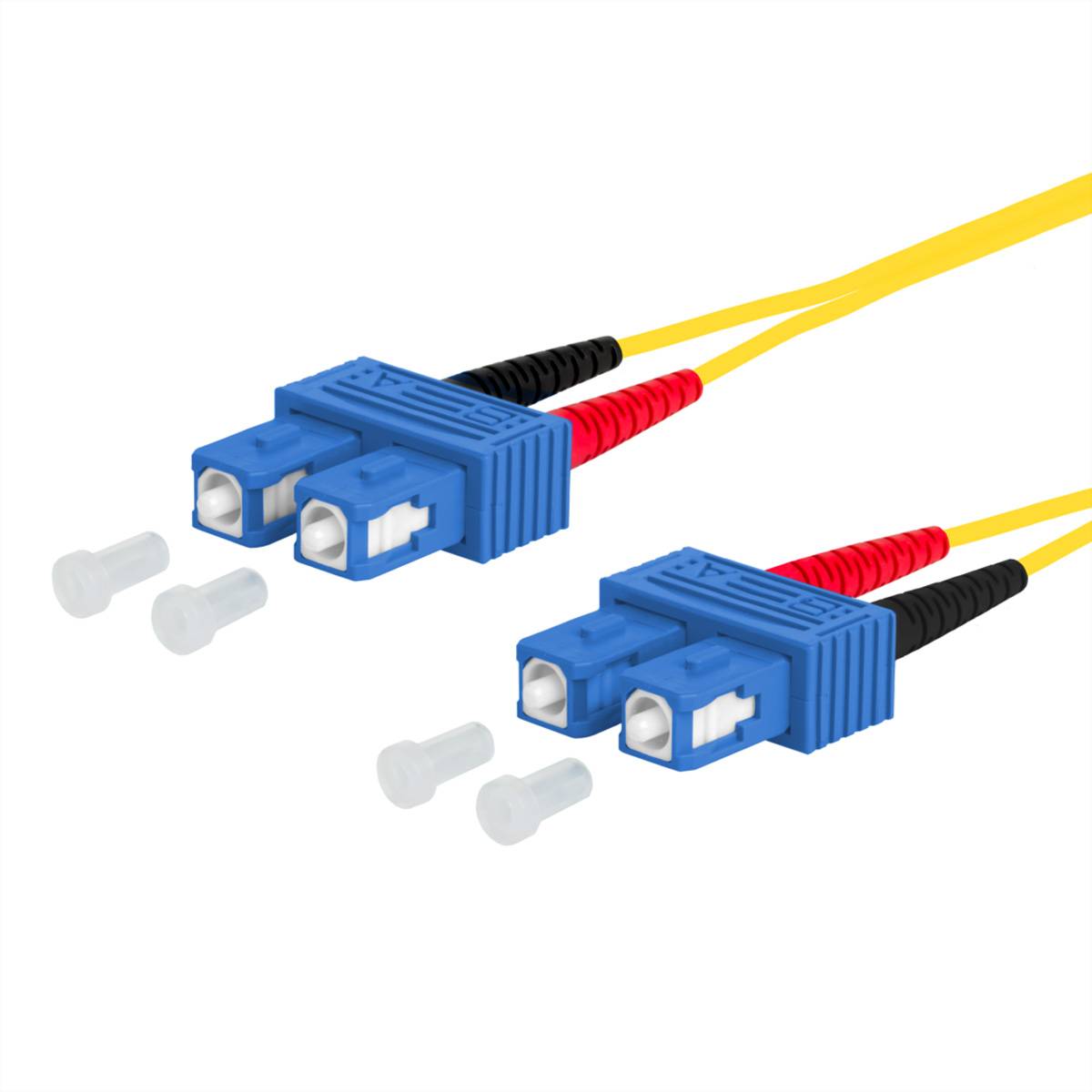 METZ CONNECT OpDAT Patchkabel, SC-D/SC-D OS2, 1 m Fiber Optic Kabel LWL-Patchkabel OS2