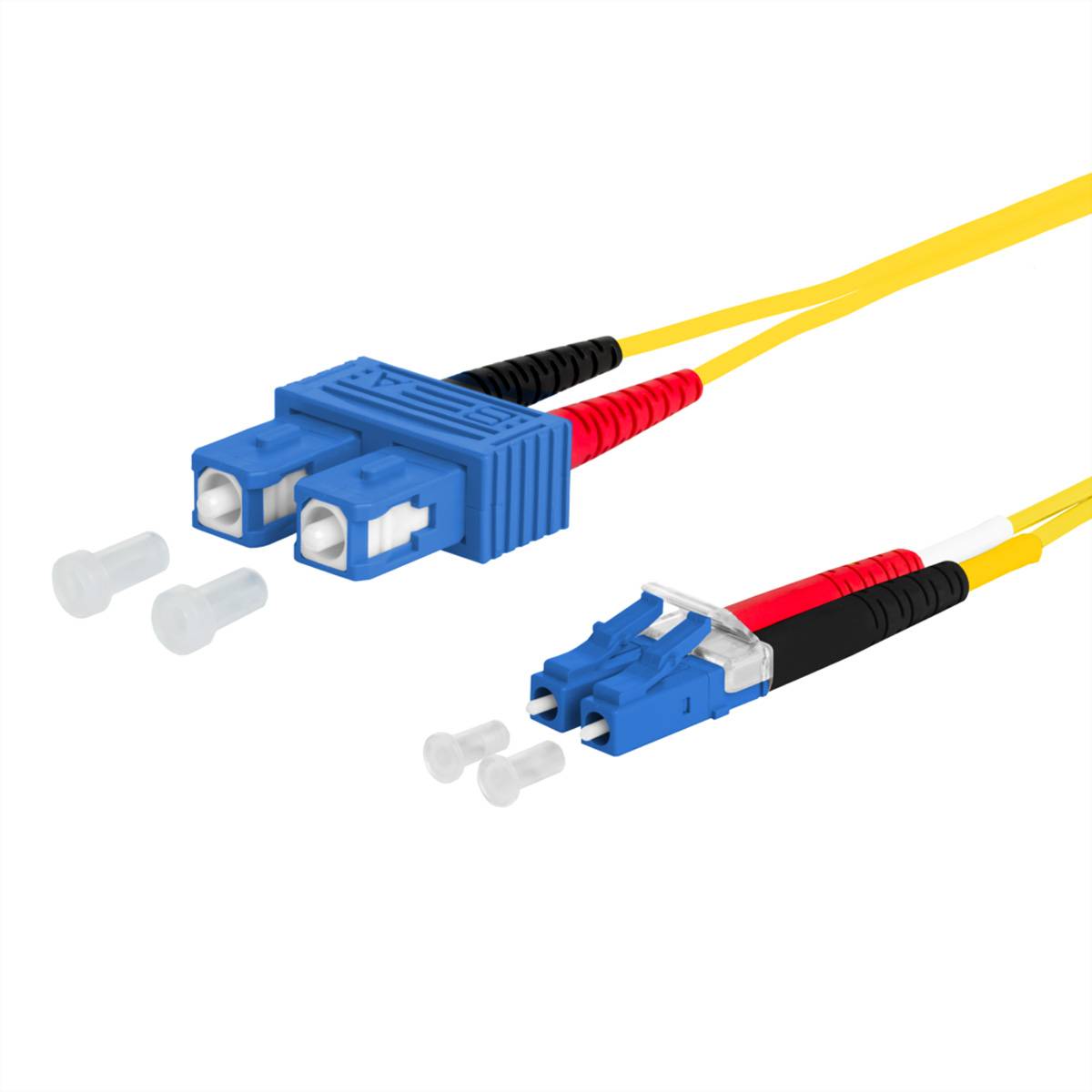 METZ CONNECT OpDAT Patchkabel, SC-D/LC-D OS2, 2 m Fiber Optic Kabel LWL-Patchkabel OS2