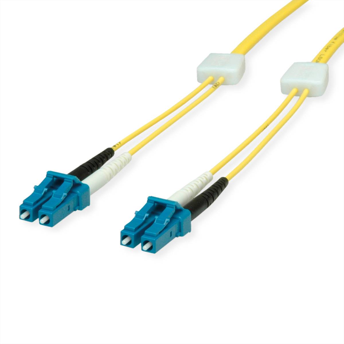 EasyLan LWL-LED-Patchkabel duplex 9/125µm OS2, LC/LC, gelb, 2 m Fiber Optic Kabel LWL-Patchkabel