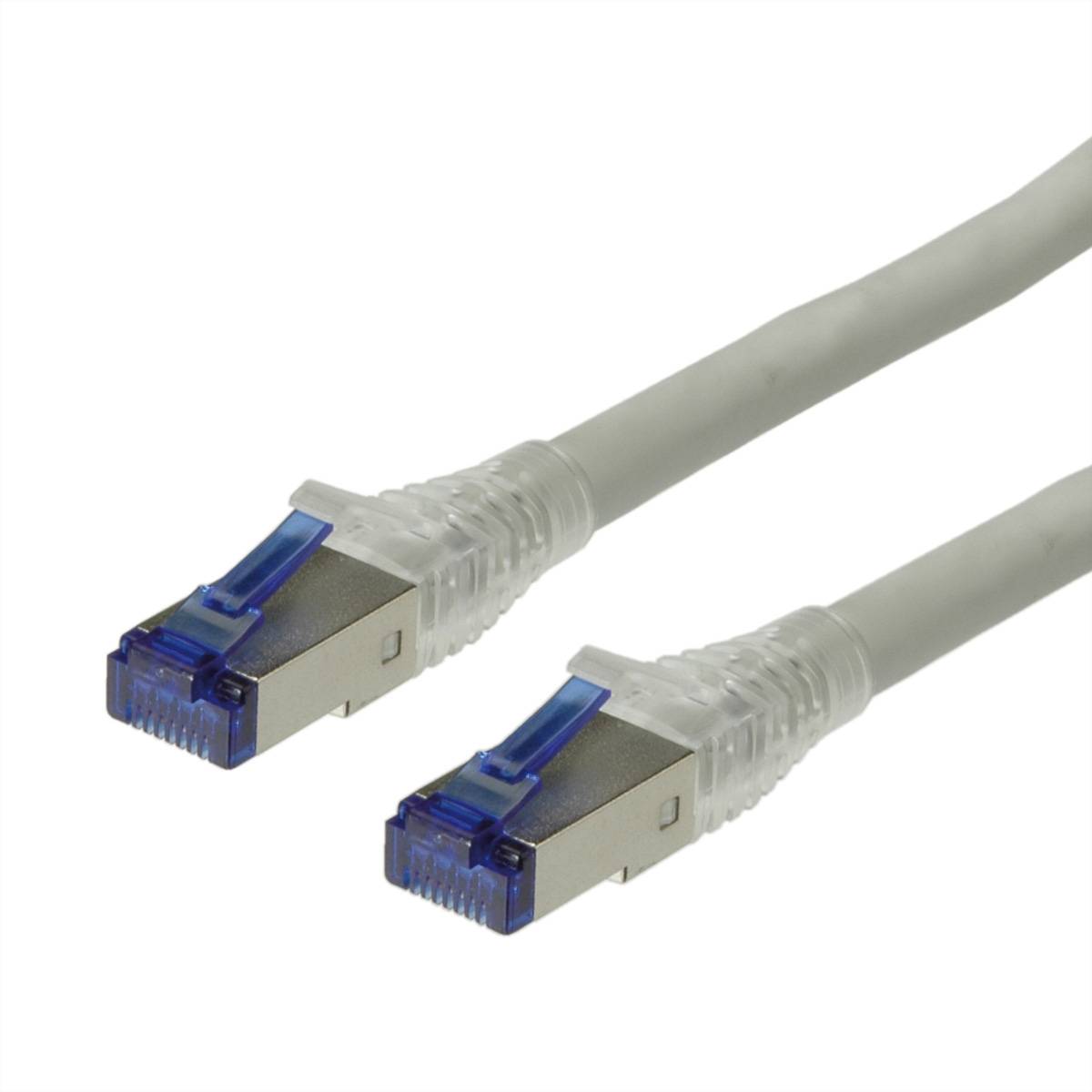 ROLINE Patchkabel Cat.6A (Class EA) S/FTP (PiMF), Massivdraht, LSOH, grau, 20 m Twisted Pair Kabel
