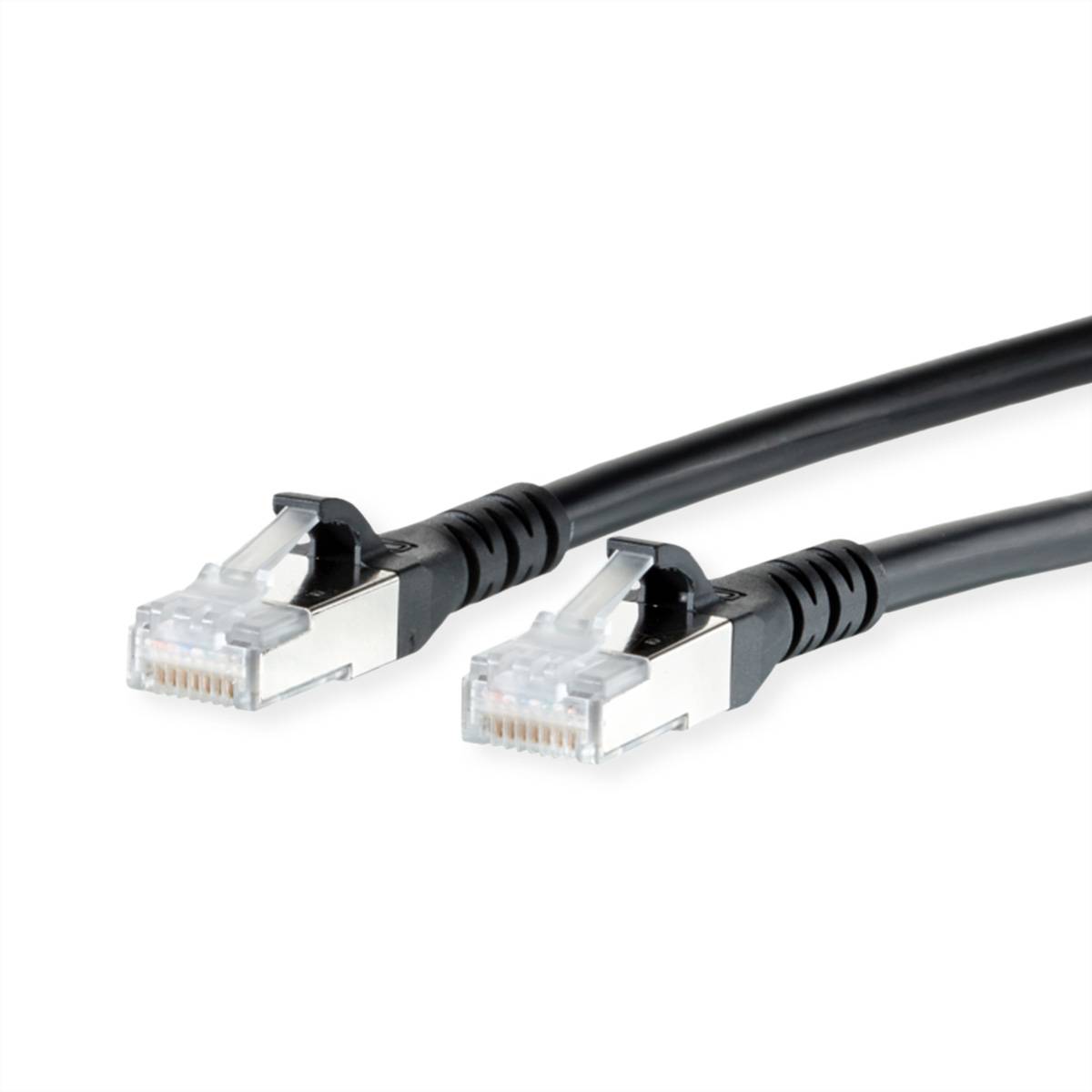 METZ CONNECT Patchkabel Cat.6A AWG 26, LSOH, schwarz, 60 m Twisted Pair Kabel S/FTP