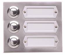 GRO AP Kontaktplatte 55533 ETA 503 GA 3fach Aluminium silber Install.Baumaterial