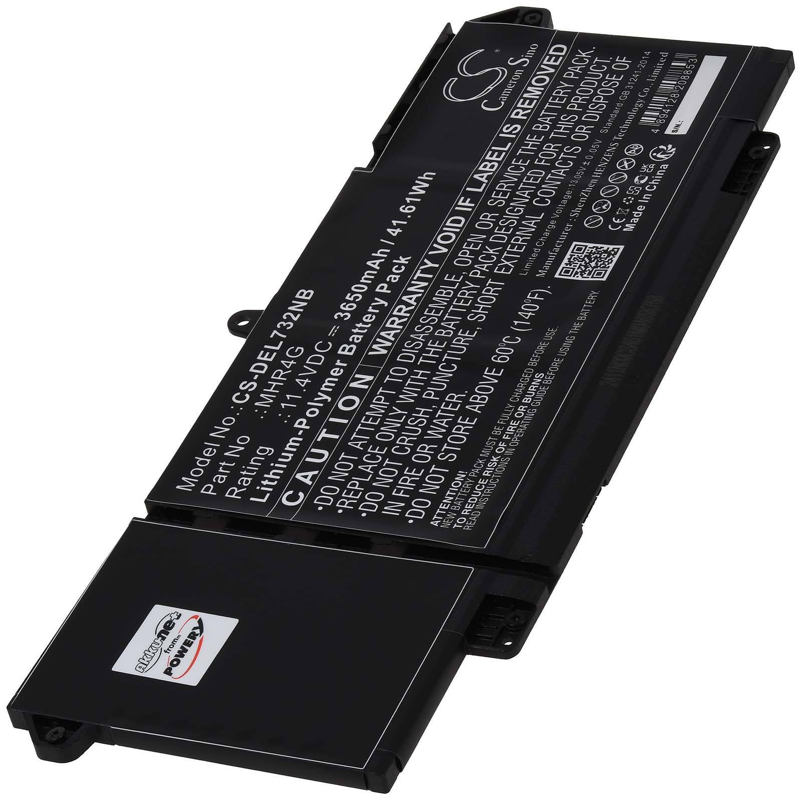 Powery Akku für Dell Latitude 7320 N017L732013EMEA Laptop, 11,4V, Li-Polymer