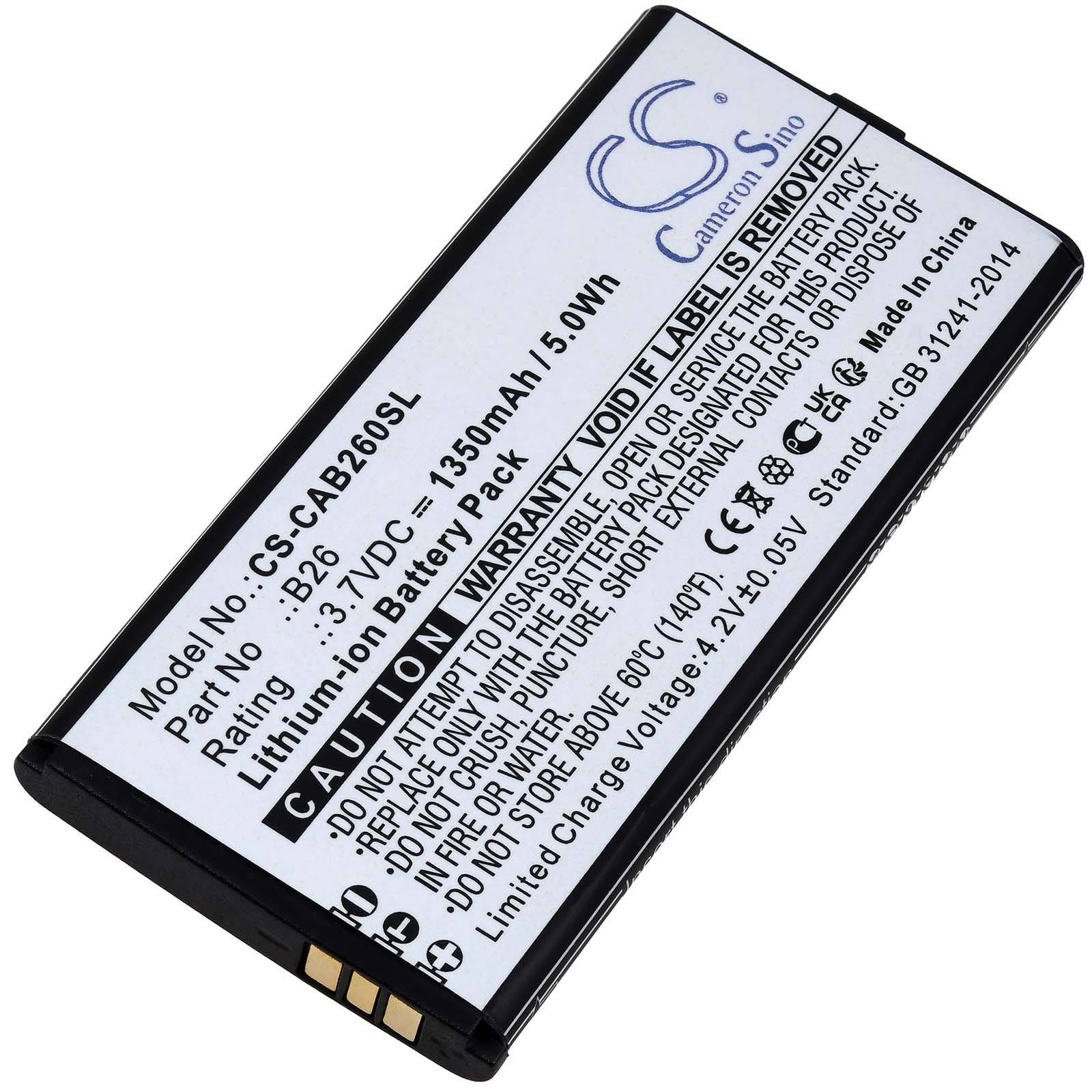 Powery Akku kompatibel mit CAT Typ B26, 3,7V, Li-Ion