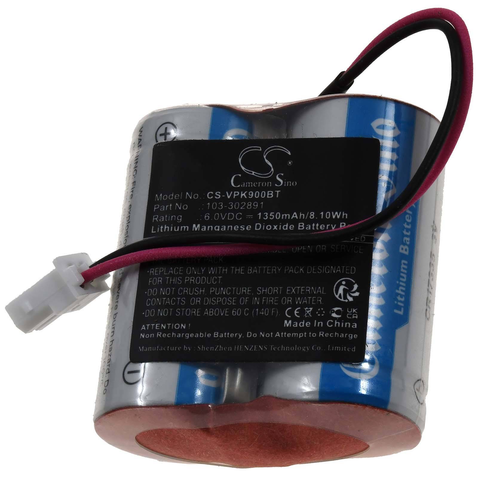 Powery Batterie für Visonic Next CAM K9 PG2 Bewegungsmelder, 6V, Lithium-Mangandioxid