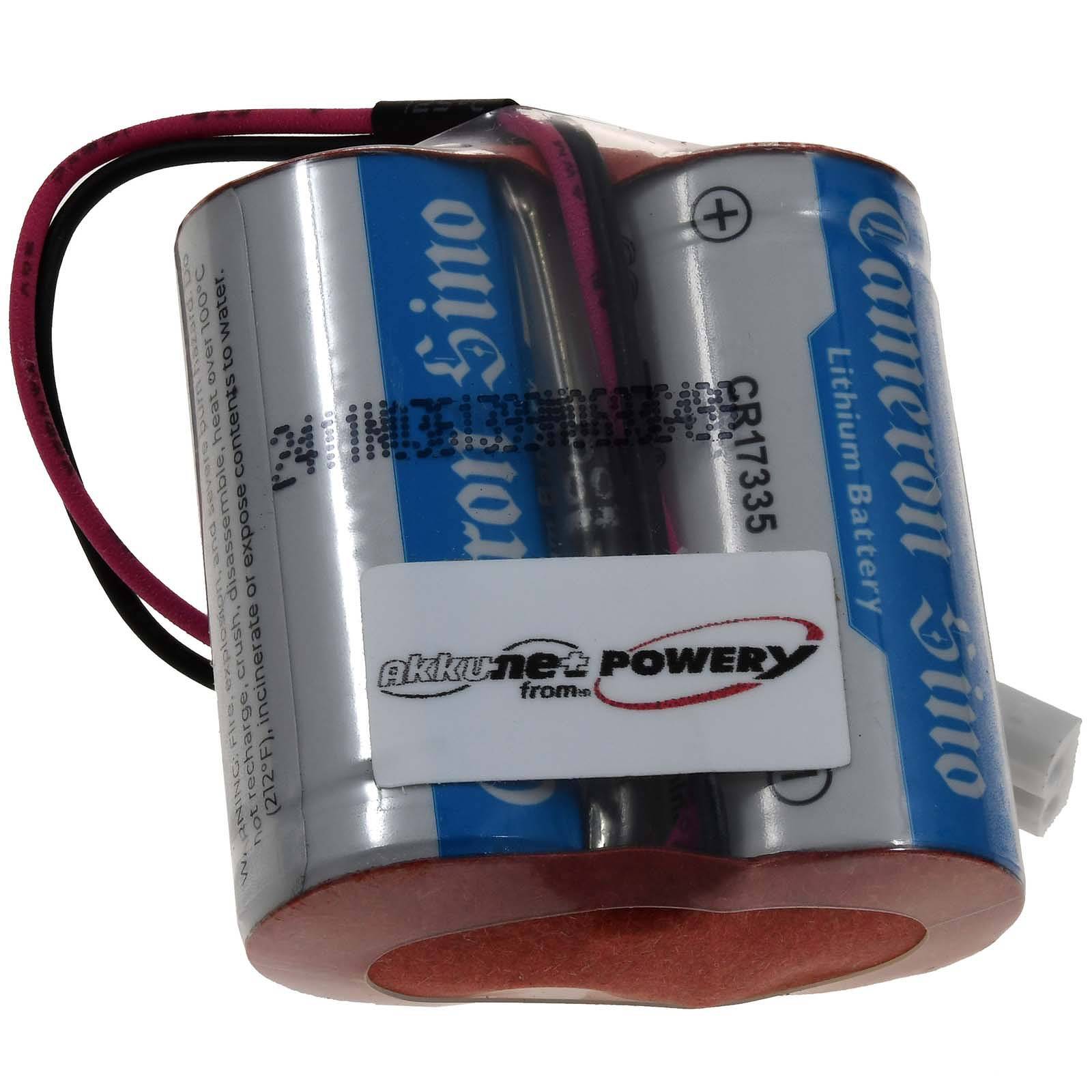 Powery Batterie kompatibel mit Visonic Typ GP2CR123A, 6V, Lithium-Mangandioxid
