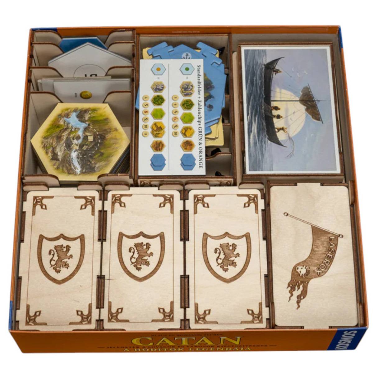 Laserox Insert für Catan Entdecker & Piraten + 5-6 Spieler-Erw. + Legende der Eroberer