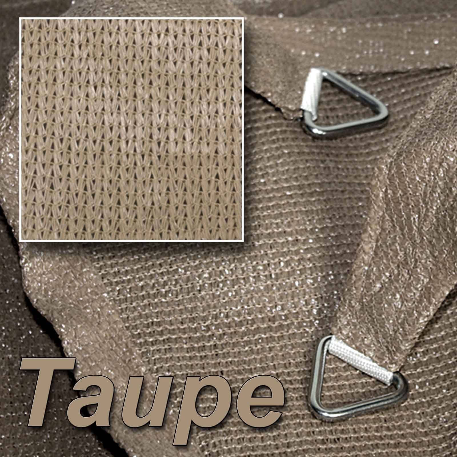 hanSe Sonnensegel Schattensegel Sonnenschutz UV-Schutz 2x2m Taupe