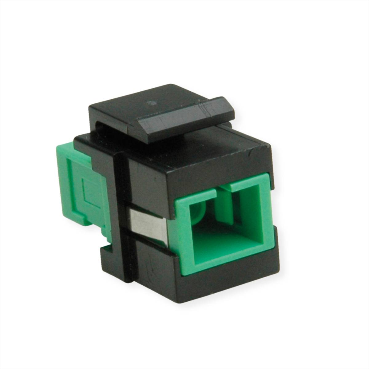 ROLINE Keystone LWL-Adapter SC/SC Simplex, Single Mode, OS2, APC Anschlusstechnik FO Steckverbinder