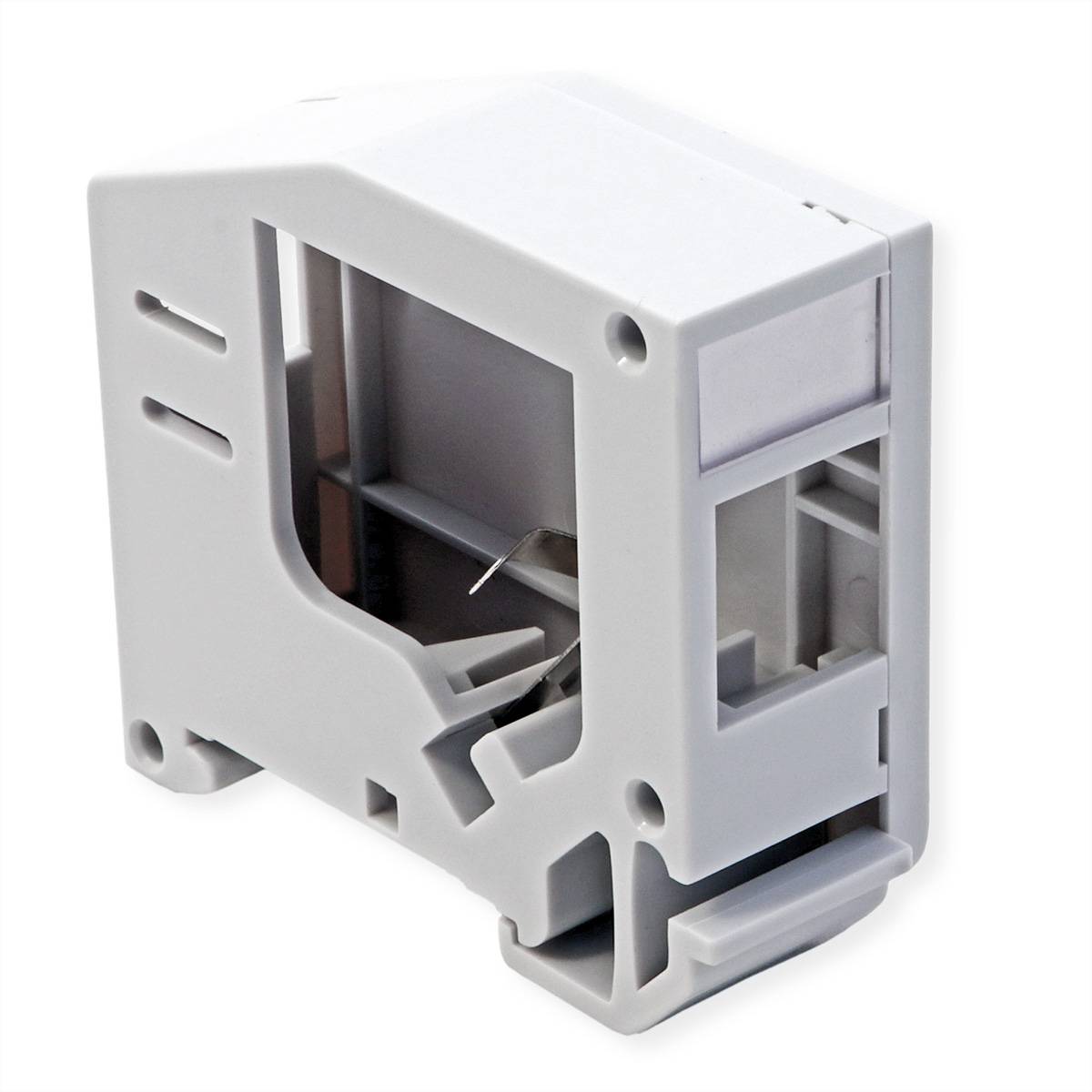 ROLINE Tragschienenadapter für Keystone Module, unbestückt, 180° Anschlusstechnik TP