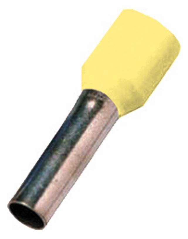 Intercable ICIAE0258HGE Aderendhülse DIN46228T4 0,25qmm 8mm verz. hellgelb (Inhalt 100 Stück)