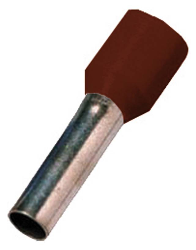 Intercable ICIAE1018BR Aderendhülse DIN46228T4 10qmm 18mm verzinnt braun (Inhalt 100 Stück)