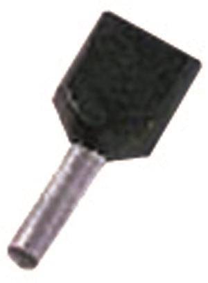 Intercable ICIAE1512Z Zwillings- aderendhülse 2x1,5qmm 12mm schwarz (Inhalt 100 Stück) Kabelschuhe