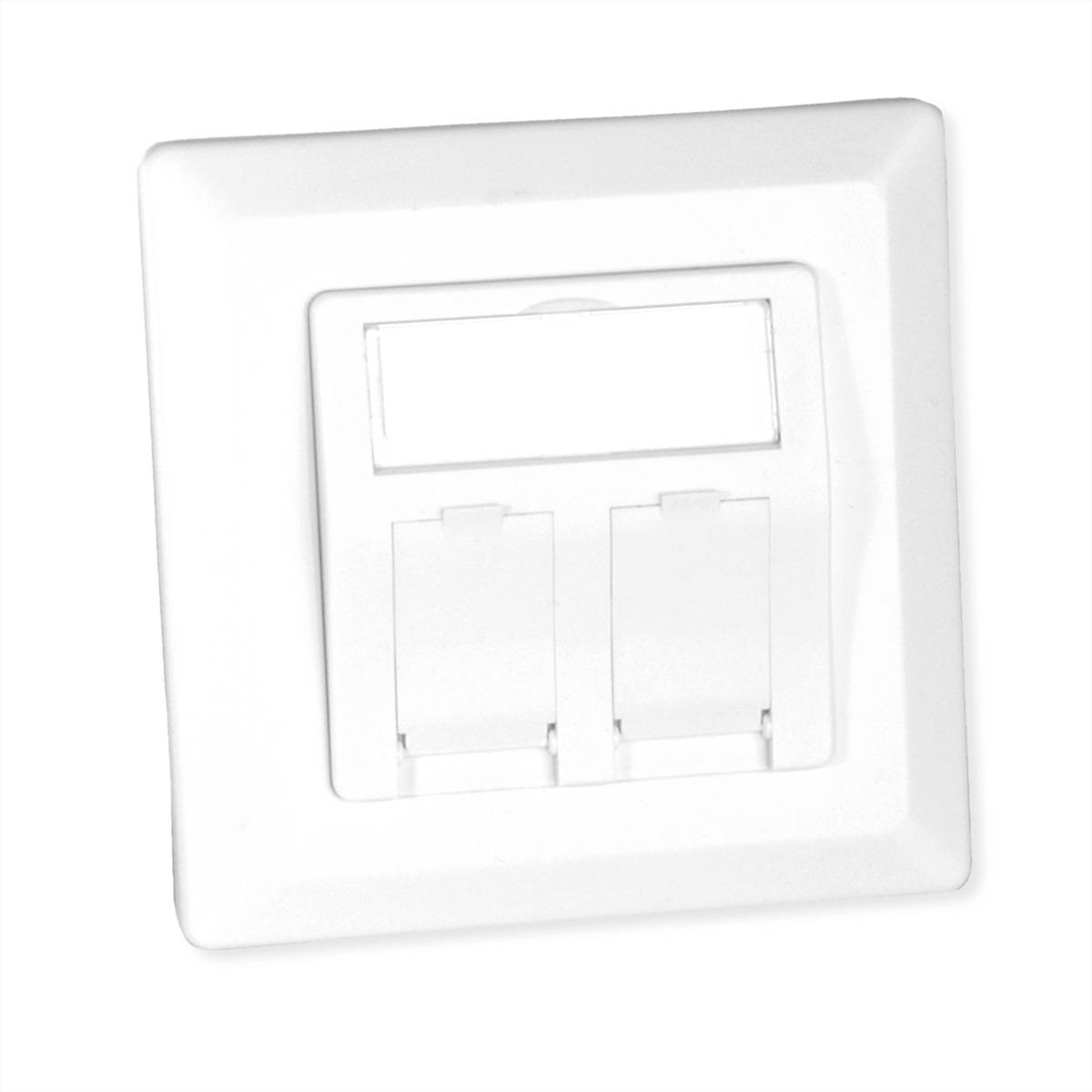 ROLINE Unterputzdose Modulaufnahme, 2fach, für Keystones Netzwerk-Infrastruktur Anschlussdosen