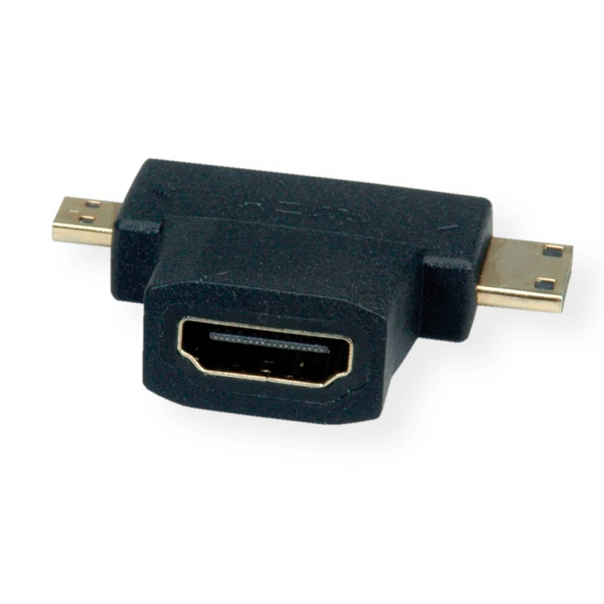 VALUE HDMI T-Adapter - Mini + Micro Adapter, Terminatoren, Konverter HDMI-HDMI Adapter