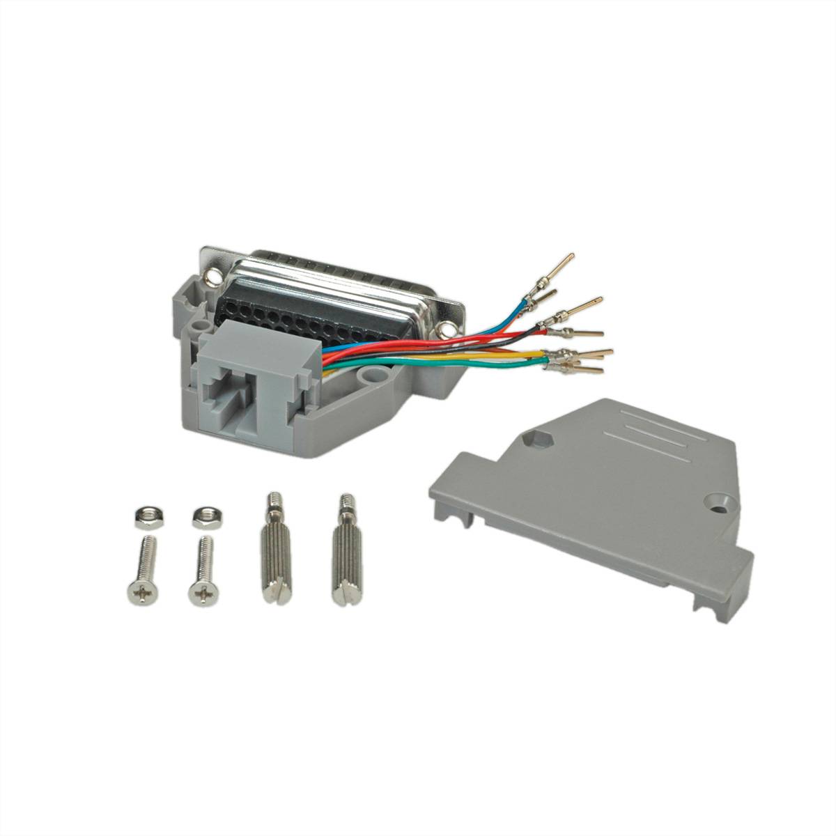 ROLINE DB25 Stecker-RJ45 Buchse 8P/8C 8Ltg. Adapter, Terminatoren, Konverter RS232 zu RJ45 Adapter