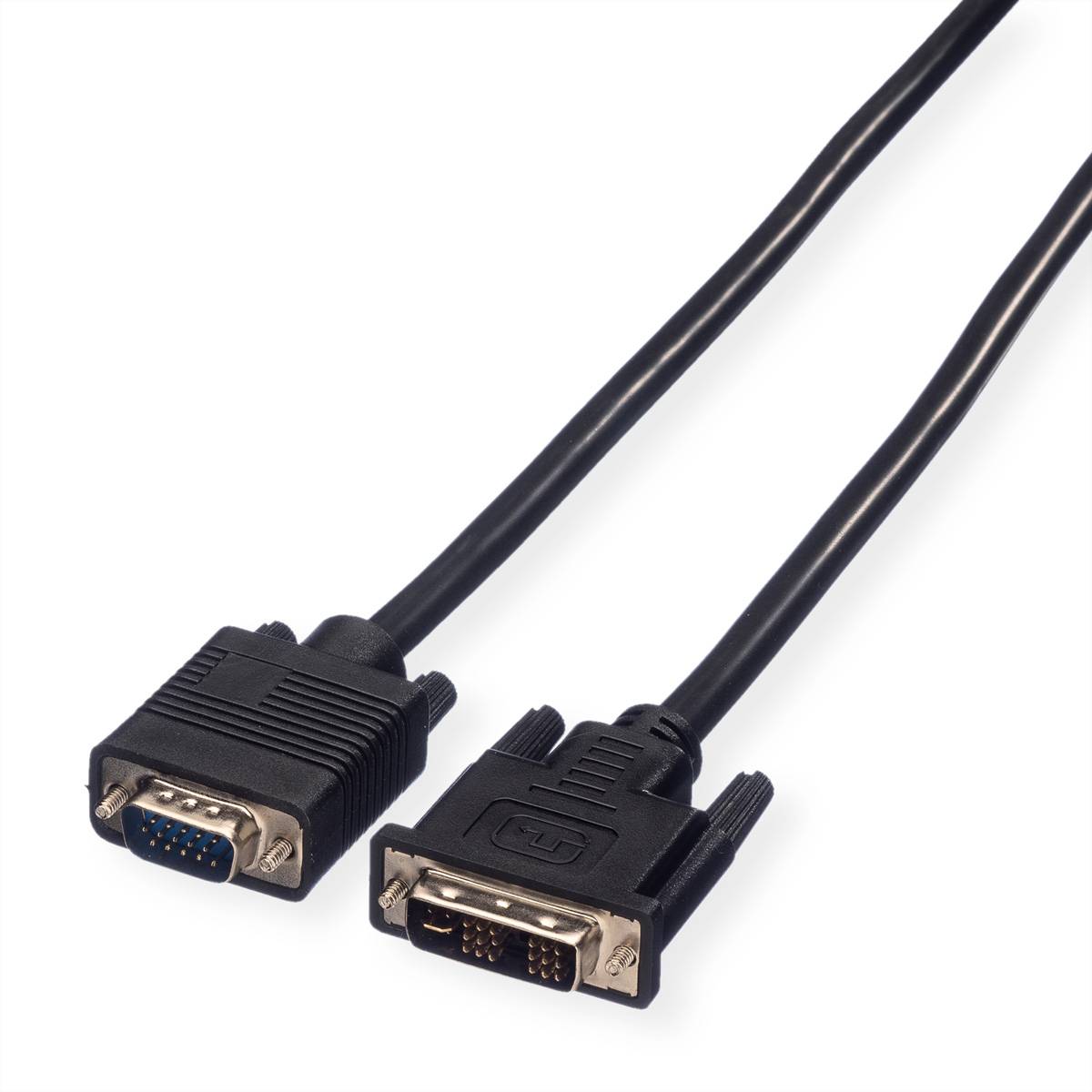VALUE DVI-VGA Kabel, DVI (12+5) ST - VGA ST, 5 m Kabel Adapter- / Konverterkabel