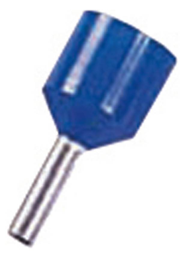 Intercable ICIAE28K Aderendhülse kurzschlußsicher 2,5qmm 8mm blau (Inhalt 100 Stück) Kabelschuhe