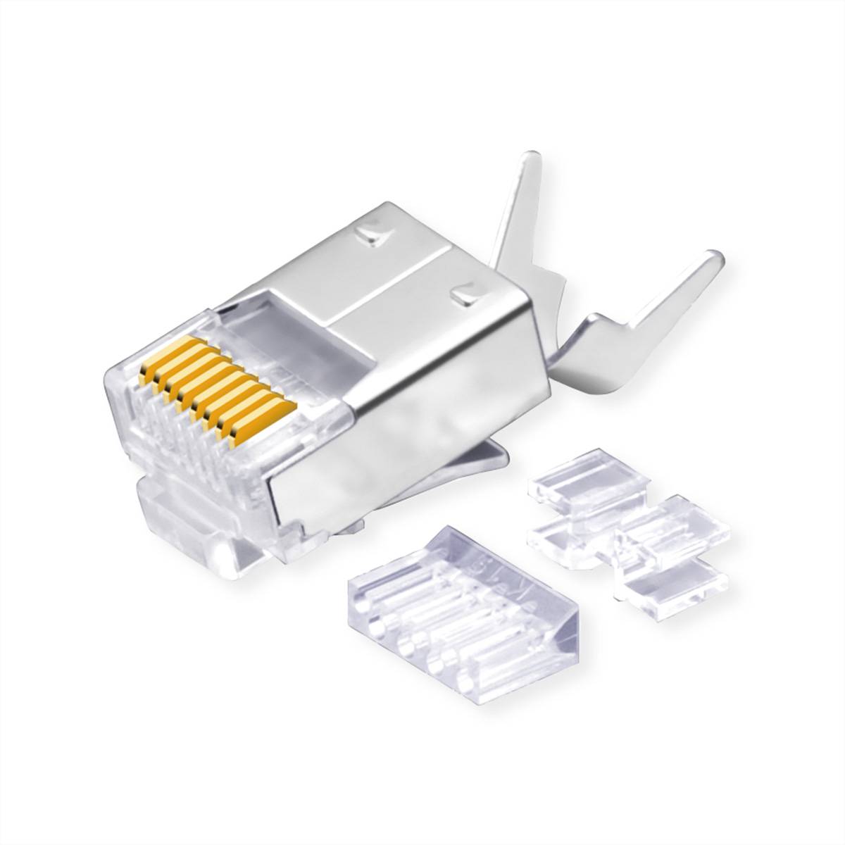 ROLINE Modular Plug geschirmt, Cat.6 (Class E), Kurzbauform, 10 Stck Installation / Reinigung /