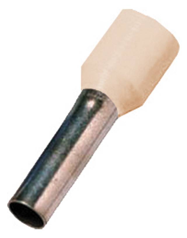 Intercable ICIAE1612ELF Aderendhülse DIN46228T4 16qmm 12mm verz. elfenbein (Inhalt 100 Stück)