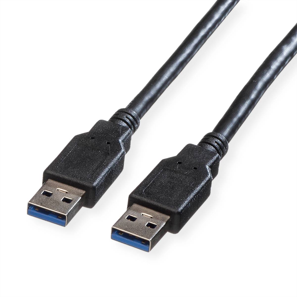 ROLINE USB 3.2 Gen 1 Kabel, Typ A-A, schwarz, 1,8 m Kabel USB & Lightning