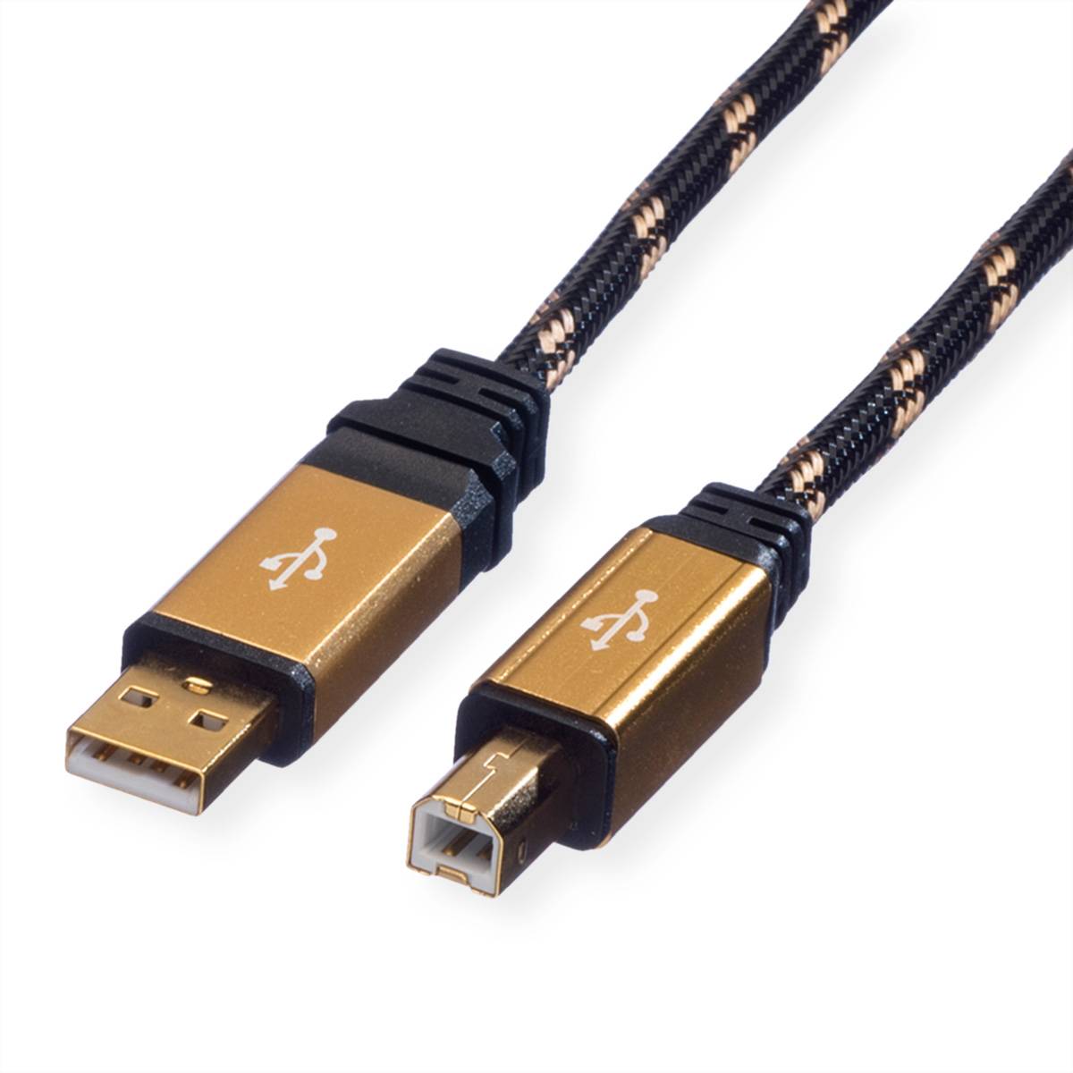 ROLINE GOLD USB 2.0 Kabel, Typ A-B, 4,5 m Kabel USB & Lightning