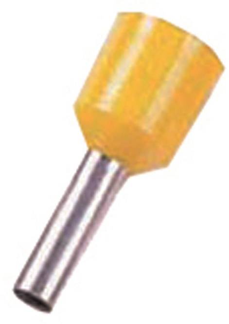Intercable ICIAE612K Aderendhülse kurzschlußsicher 6qmm 12mm verz. gelb (Inhalt 100 Stück)