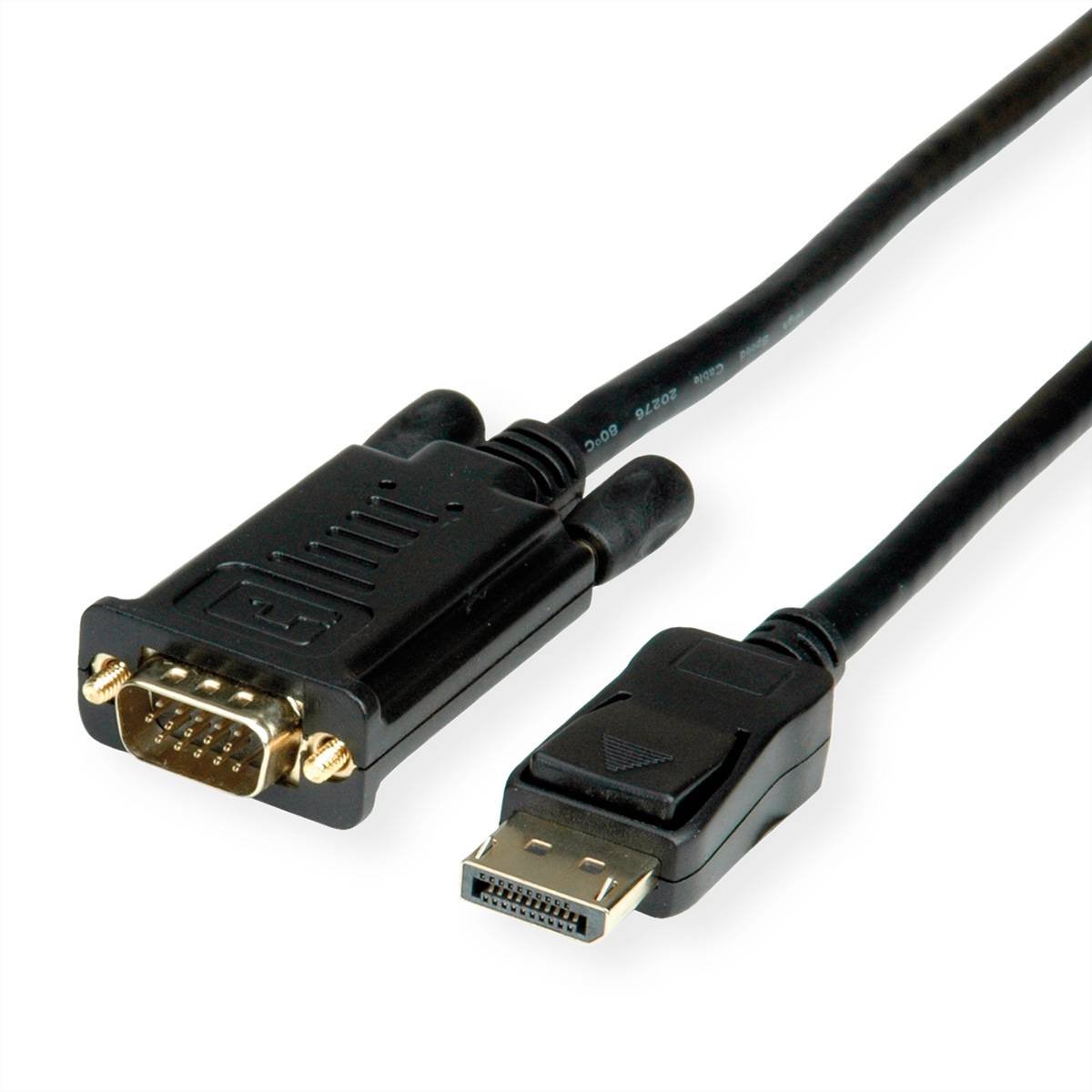 VALUE Kabel DisplayPort-VGA, DP ST - VGA ST, schwarz, 1,5 m Video-Kabel DisplayPort-VGA Adapter
