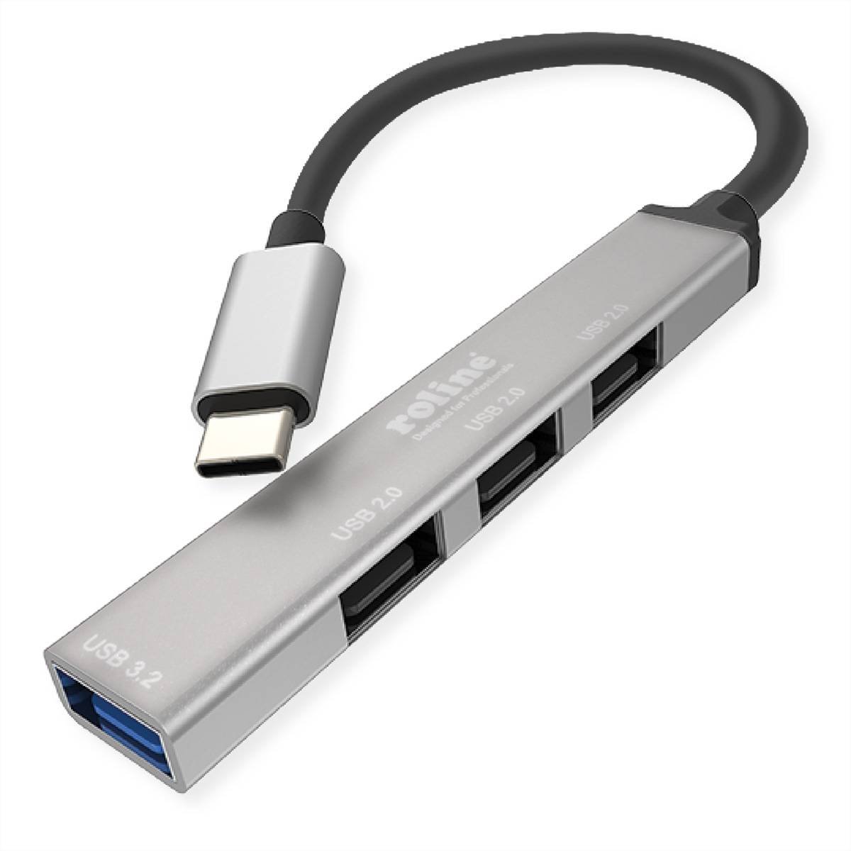 ROLINE USB 3.2 Gen 1 Hub, 4fach, Typ C Anschlusskabel Hubs USB Hub