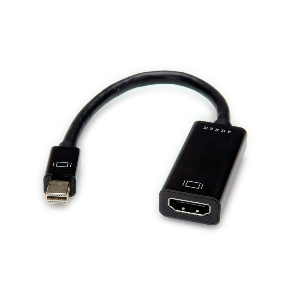 VALUE Mini DisplayPort-HDMI Adapter, v1.2, DP ST - HDMI BU Terminatoren, Konverter Adapter