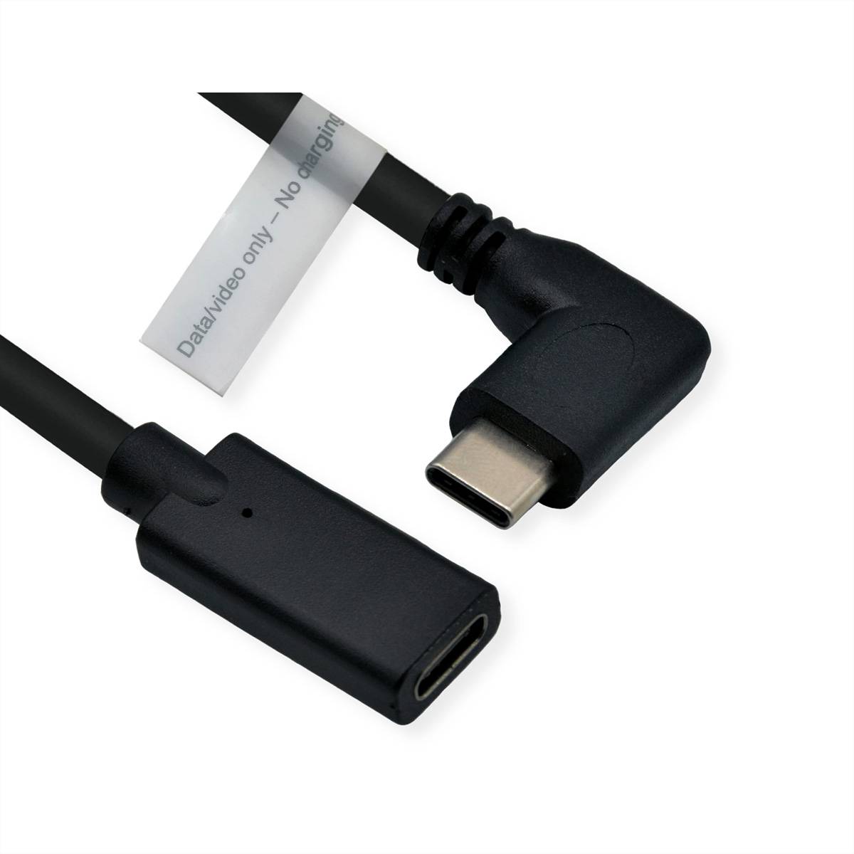 ROLINE Video-Verlängerungskabel (DP Alt Mode) USB Typ C-C, ST/BU, schwarz, 2 m Kabel Adapter- /