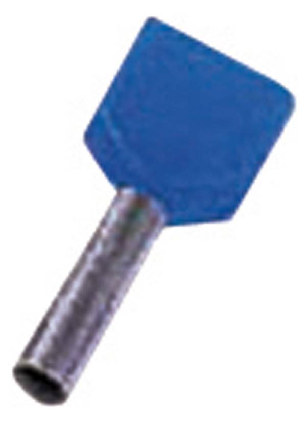 Intercable ICIAE1614Z Zwillings- aderendhülse 2x16qmm 14mm verzinnt blau (Inhalt 50 Stück)