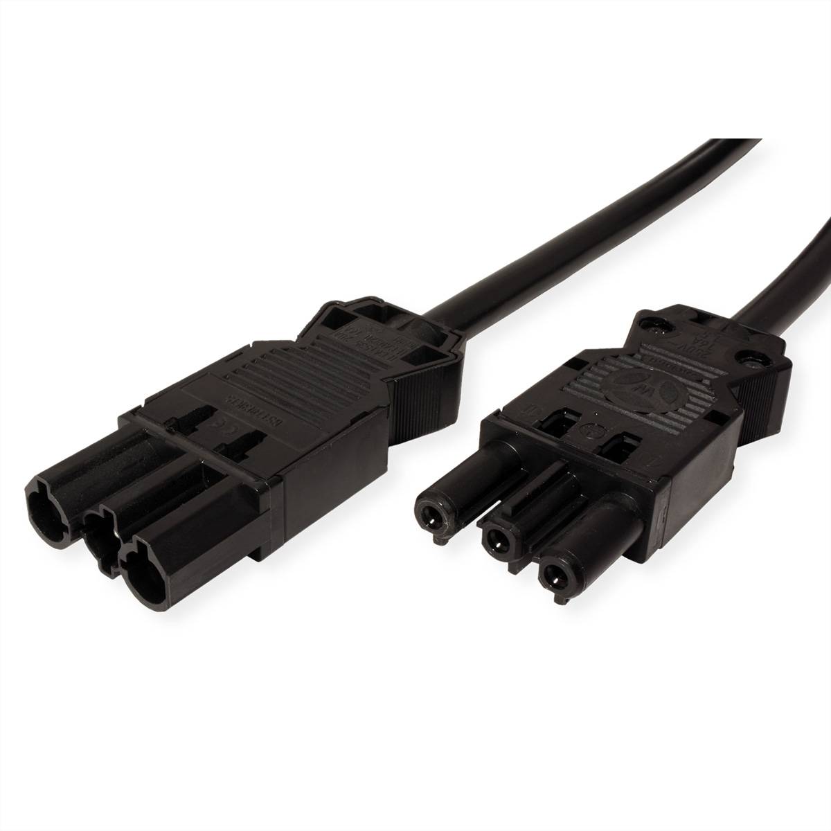 BACHMANN Geräteverlängerung GST18-3 Stecker/Kupplung, schwarz, 4 m Steckdosenleisten