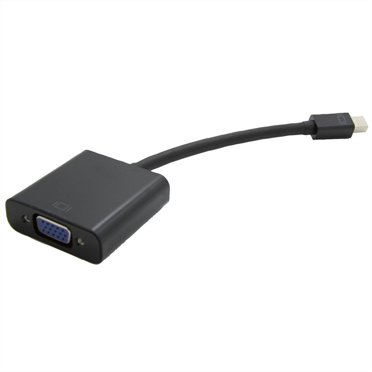 VALUE Mini DisplayPort-VGA Adapter, DP ST - VGA BU, Aktiv Terminatoren, Konverter Adapter