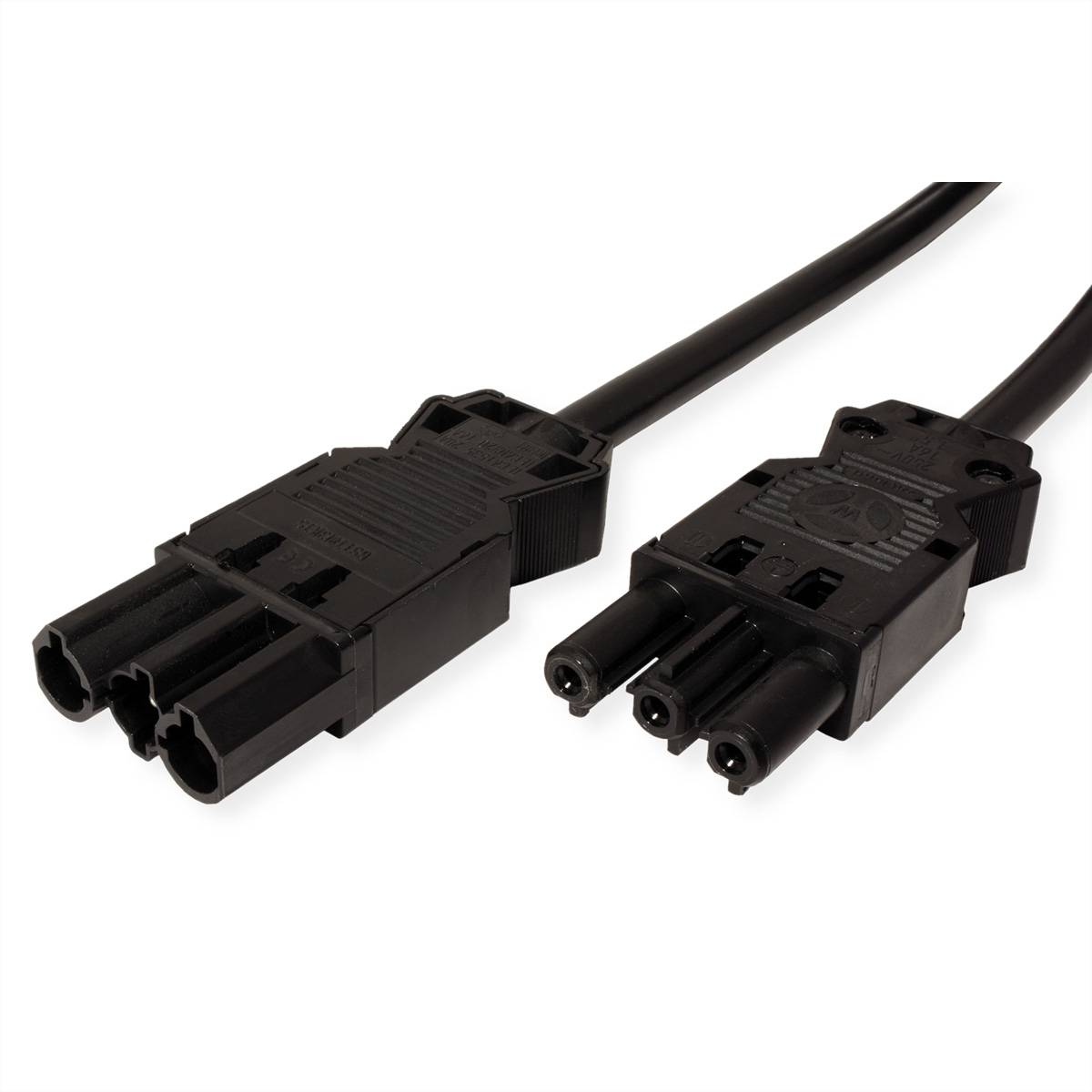 BACHMANN Geräteverlängerung GST18-3 Stecker/Kupplung, schwarz, 3 m Steckdosenleisten
