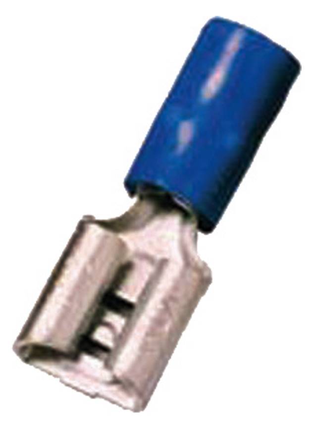 Intercable ICIQ268FH Flachsteckhülse 1,5-2,5qmm 6,3x0,8 blau Messing (Inhalt 100 Stück)