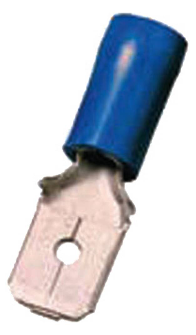 Intercable ICIQ268FS Flachstecker 1,5-2,5qmm 6,3x0,8 blau Messing (Inhalt 100 Stück) Kabelschuhe