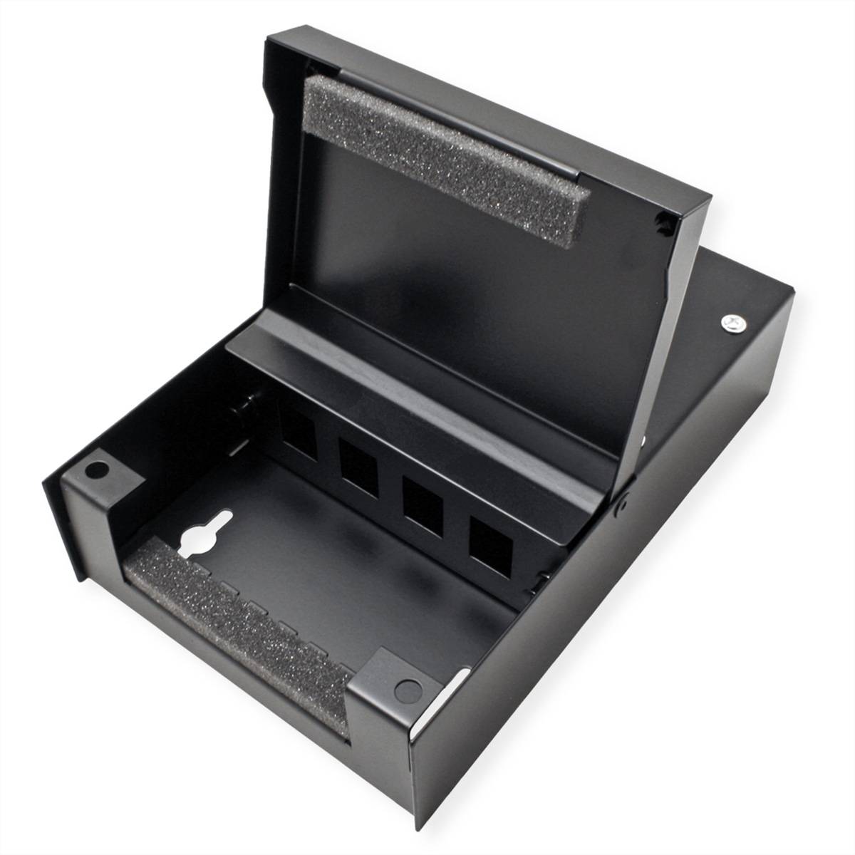 VALUE Wandgehäuse für 4x Keystones, schwarz Anschlusstechnik TP Zubehör