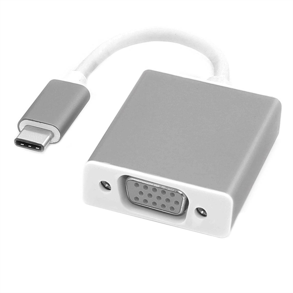 ROLINE Display Adapter USB Typ C - VGA Adapter, Terminatoren, Konverter USB-VGA