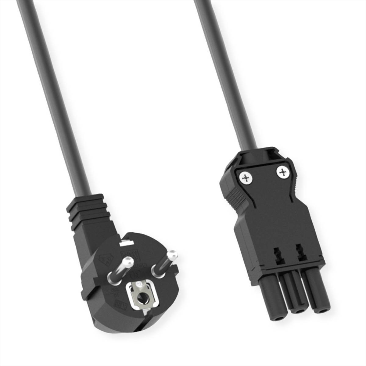 BACHMANN Gerätezuleitung CEE7/7 GST18, Halogenfrei, 2 m Stromversorgung Verlängerungskabel