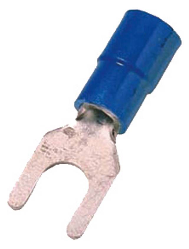Intercable ICIQ26G Quetschkabelschuh DIN46237 1,5-2,5qmm M6 blau Gabelform (Inhalt 100 Stück)